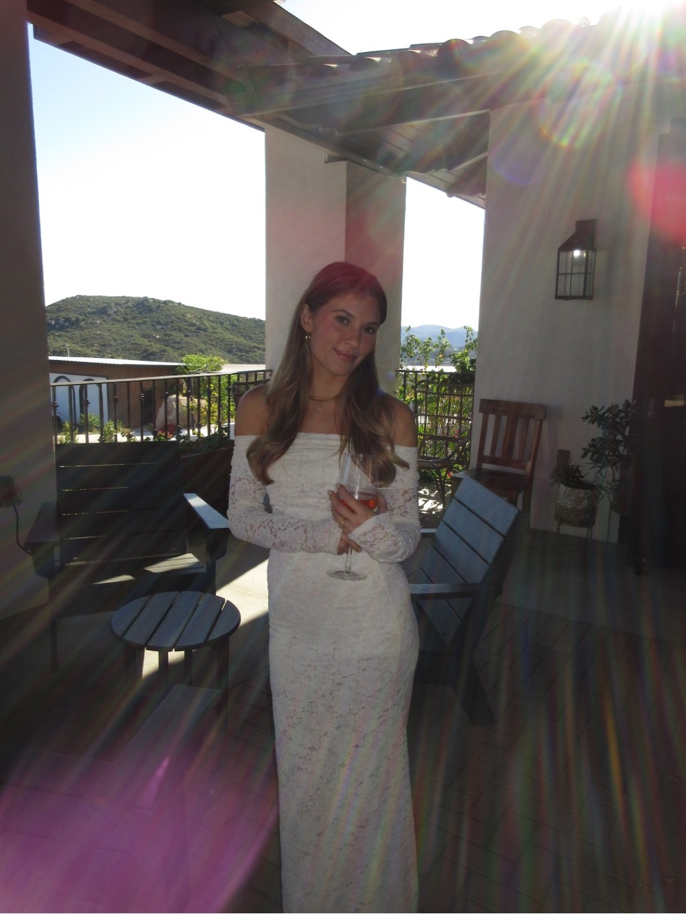 Peppermayo White Lace Off-Shoulder Maxi Dress